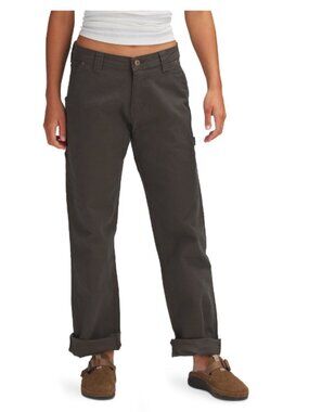 Dickies Women's Olive Green Straight-Leg Work Pants